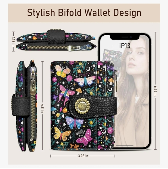 Floral RFID-Blocking Wallet - Picture 4 of 5